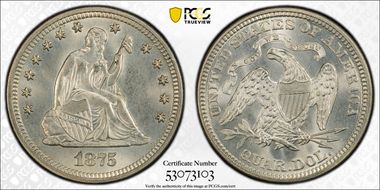 1875 25C MS66
