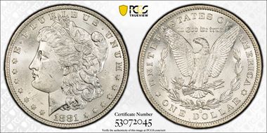 1881-O $1 MS65