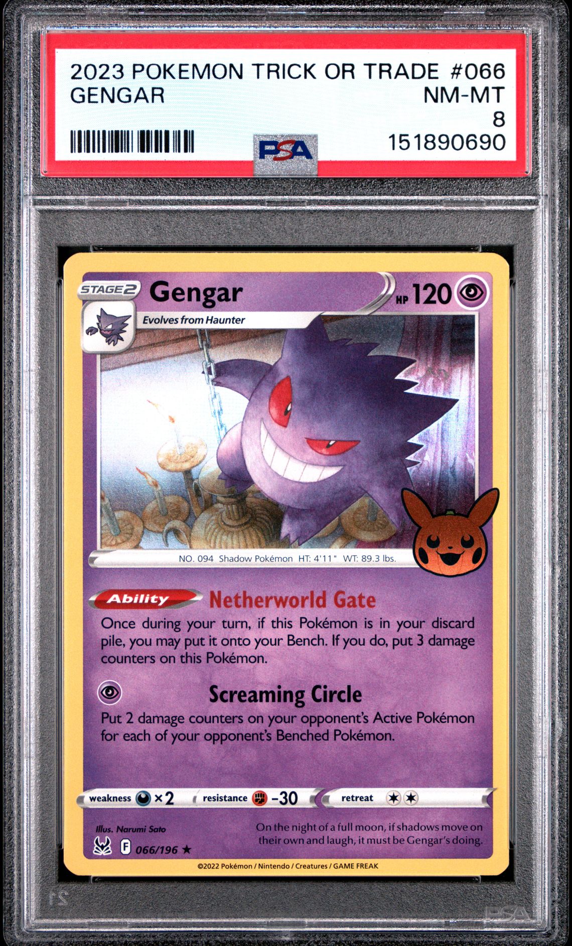 2023 Pokemon Trick Or Trade Gengar #066 Nm-Mt 8 front