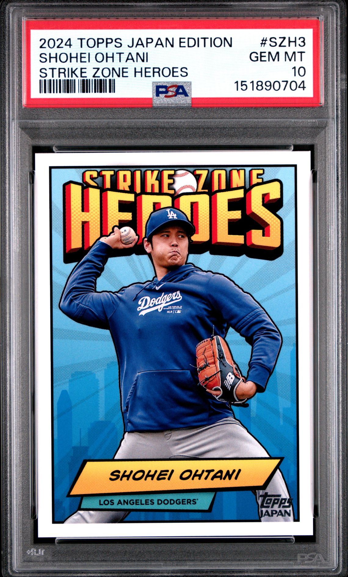 2024 Topps Baseball Japan Edition Strike Zone Heroes Shohei Ohtani #Szh3 Gem Mt 10 front