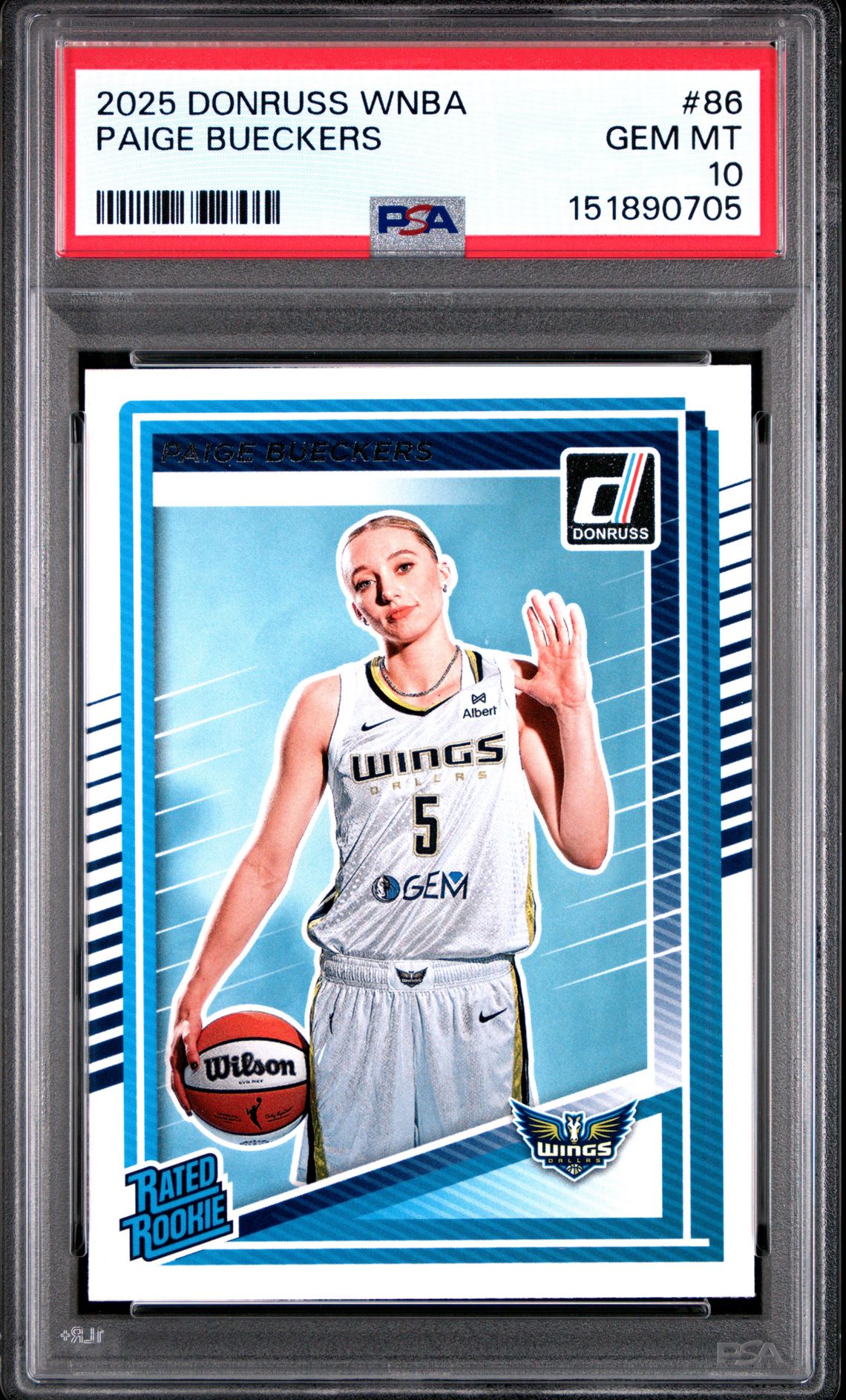 2025 Panini Donruss Wnba Paige Bueckers #86 Gem Mt 10 front