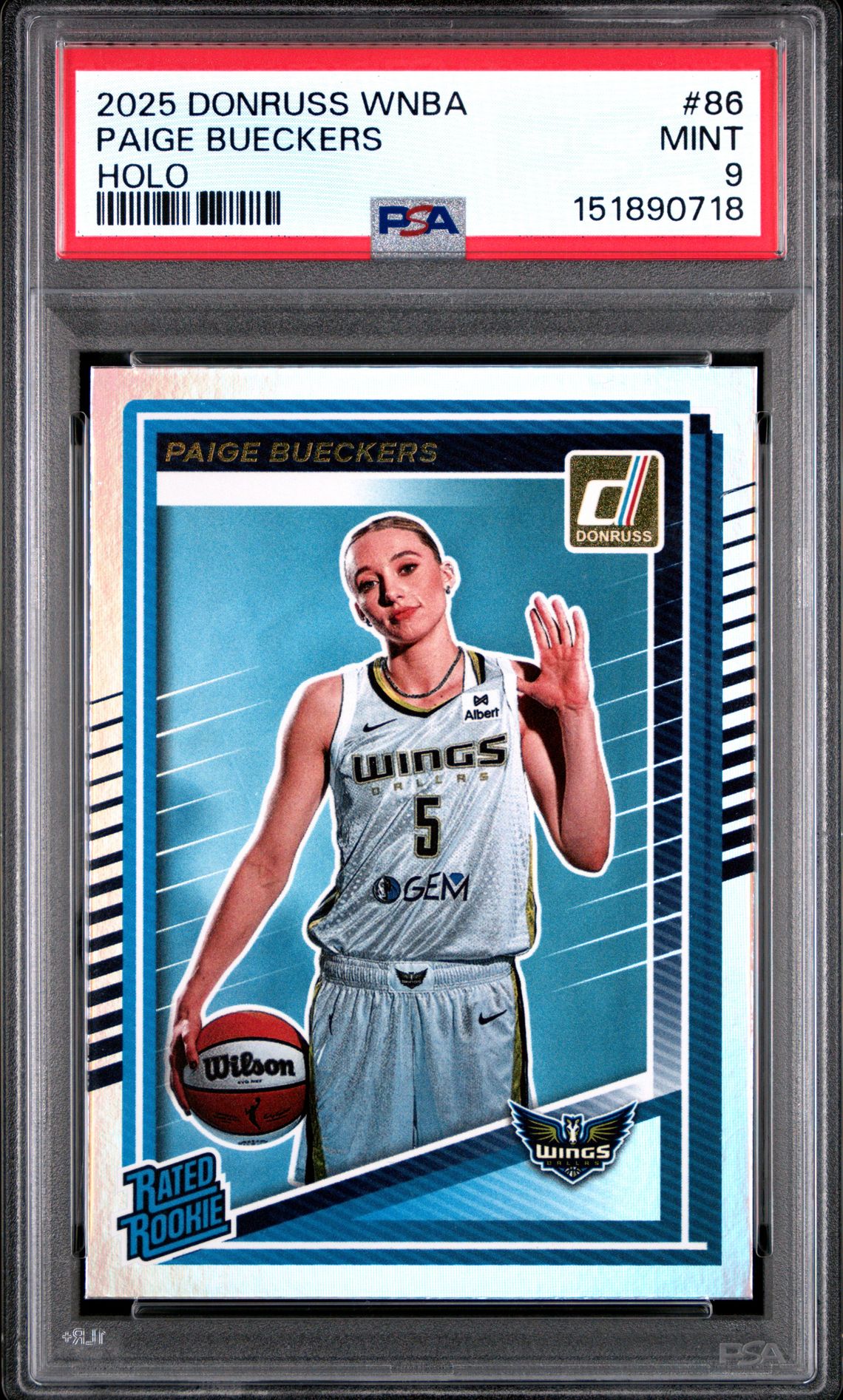 2025 Panini Donruss Wnba Paige Bueckers #86 (Holo) Mint 9 front