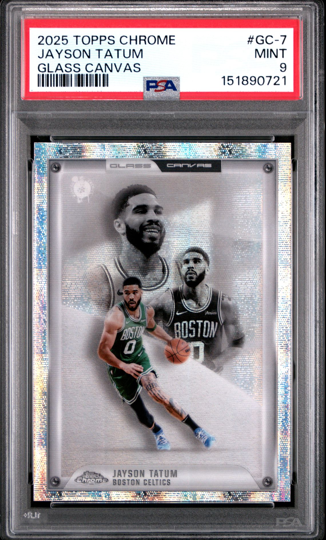 2025 Topps Chrome Glass Canvas Jayson Tatum #Gc-7 Mint 9 front