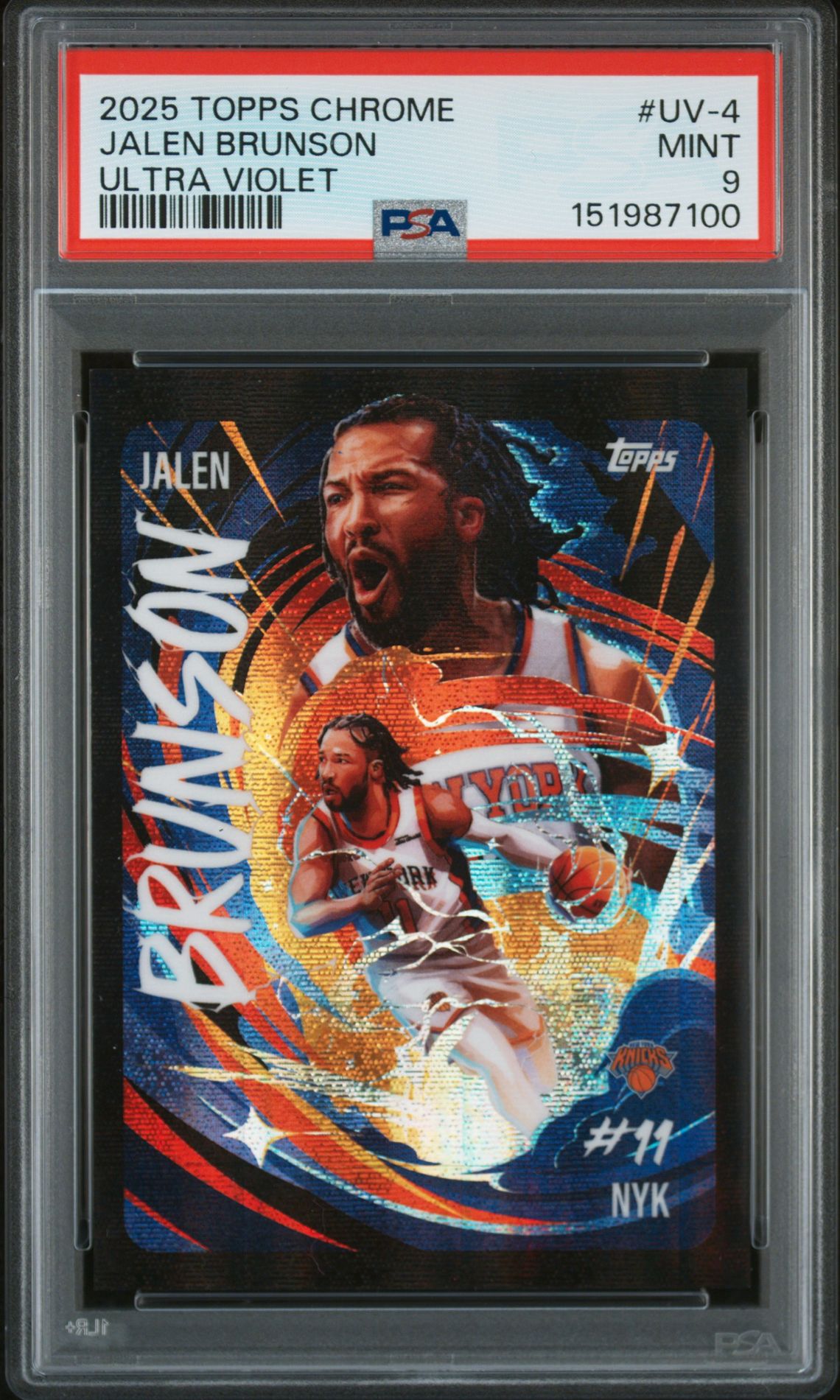 2025 Topps Chrome Ultra Violet Jalen Brunson #Uv-4 Mint 9 front