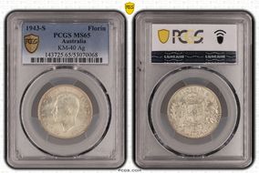 1943-S Florin KM-40  Ag MS65