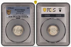 1958(m) 6D KM-58  Ag MS66