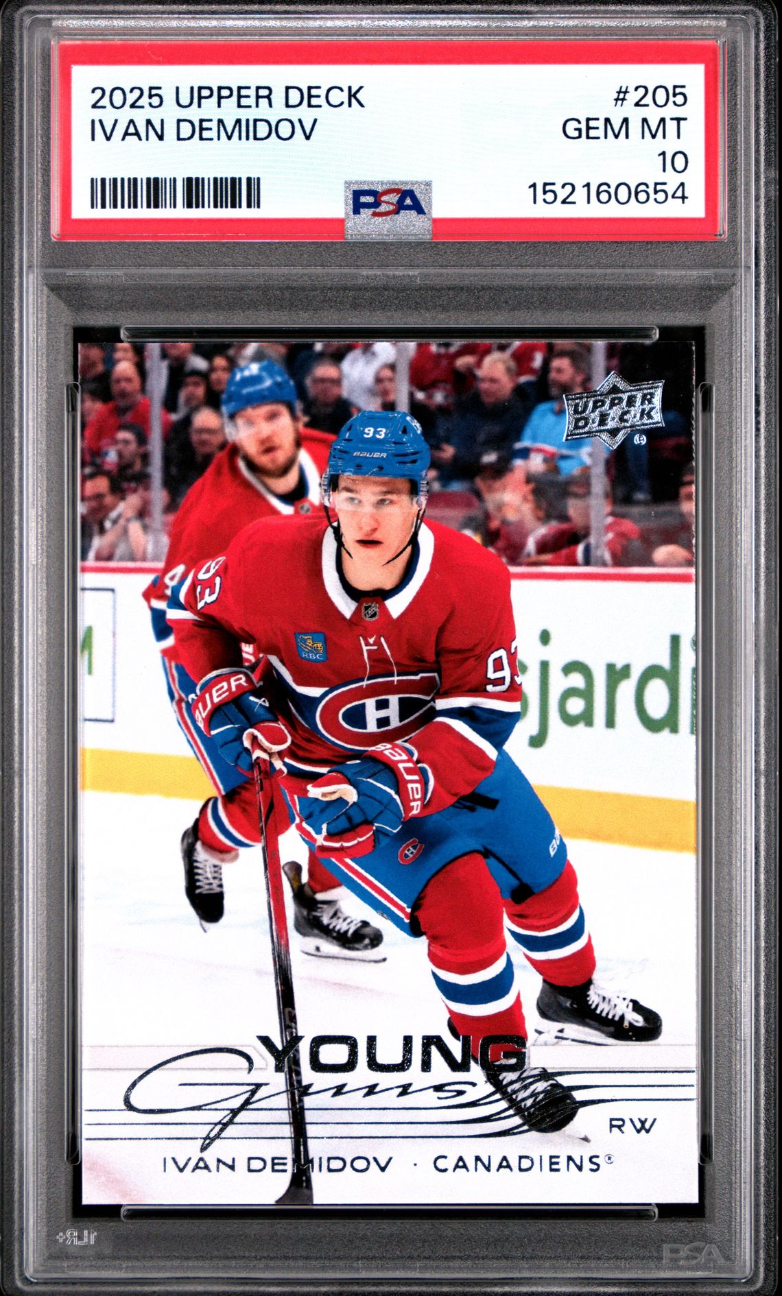 2025 Upper Deck Ivan Demidov #205 Gem Mt 10 front