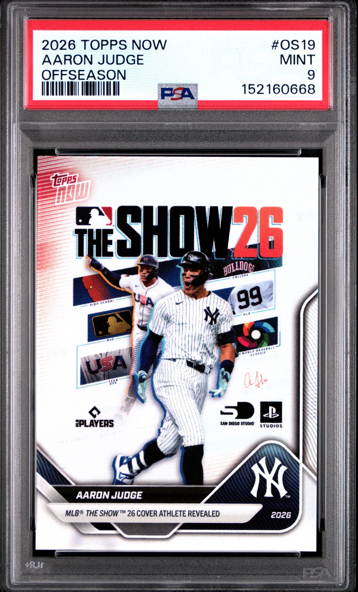 2026 Topps Now Offseason Aaron Judge #Os19 Mint 9 front