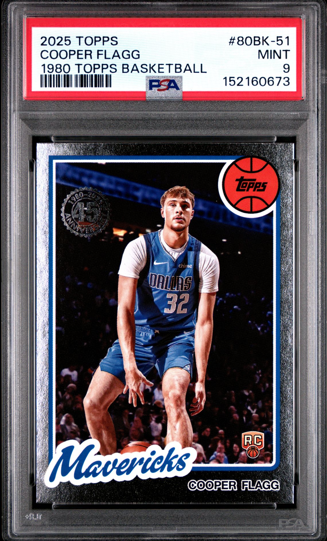 2025 Topps 1980-81 Topps Basketball Cooper Flagg #80Bk-51 Mint 9 front