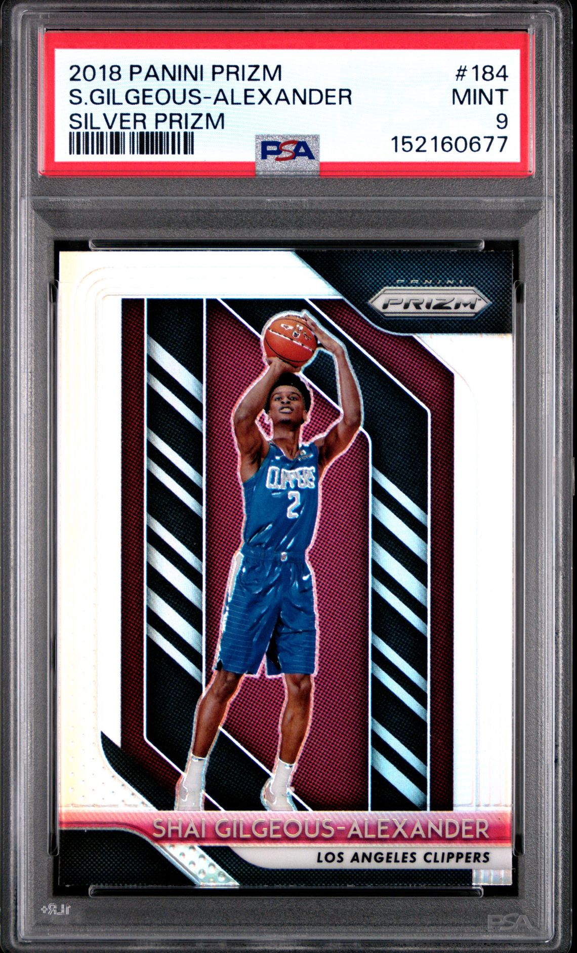 2018 Panini Prizm S.gilgeous-Alexander #184 (Silver Prizm) Mint 9 front