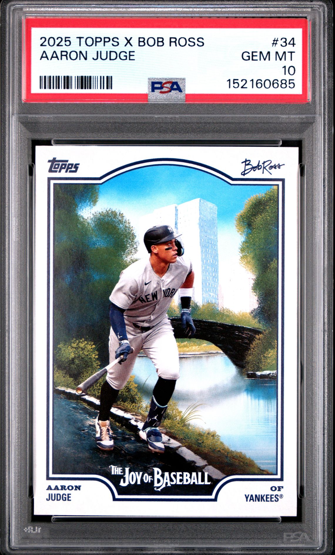2025 Topps X Bob Ross The Joy Of Baseball Aaron Judge #34 Gem Mt 10 front