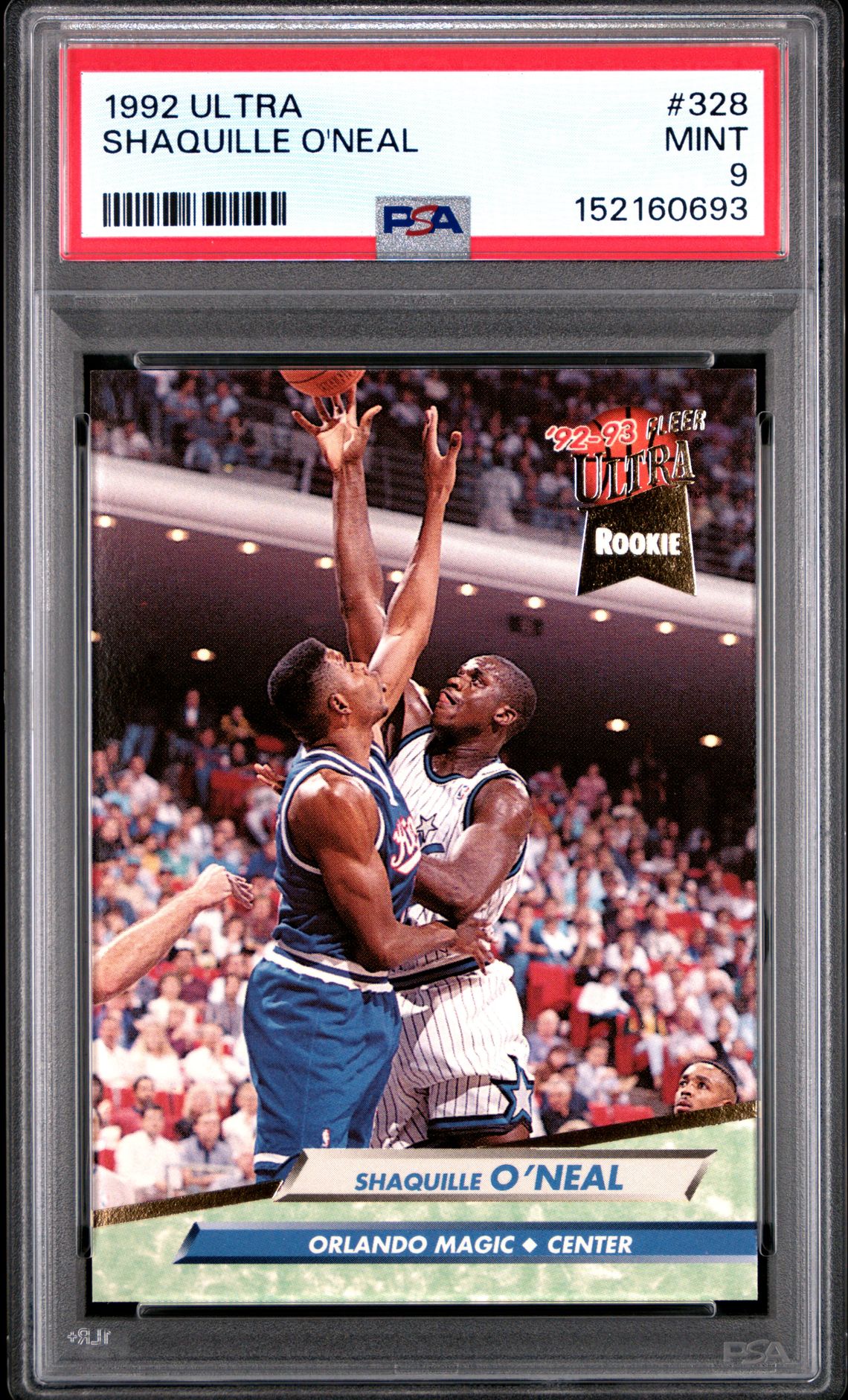 1992 Ultra Shaquille O'neal #328 Mint 9 front