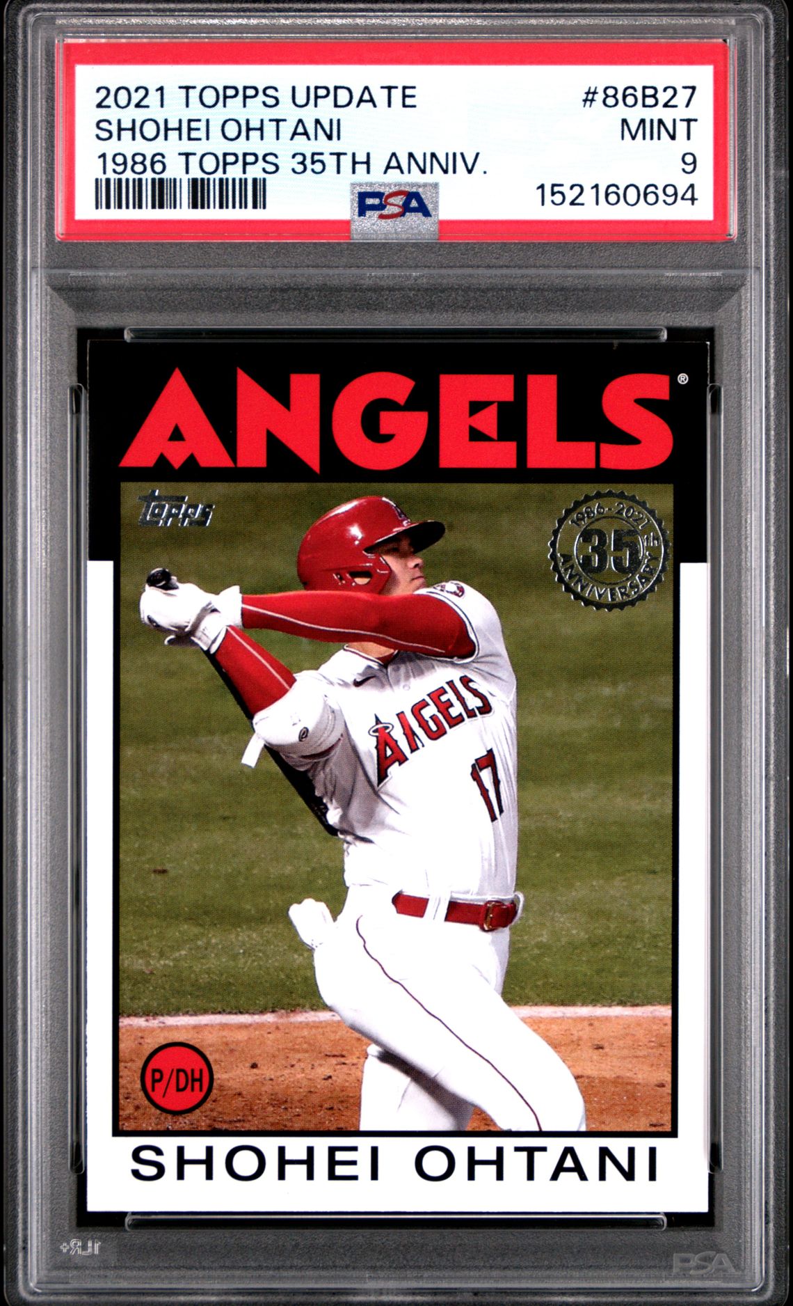 2021 Topps Update 1986 Topps 35Th Anniversary Shohei Ohtani #86B27 (1986 Topps 35Th Anniv.) Mint 9 front