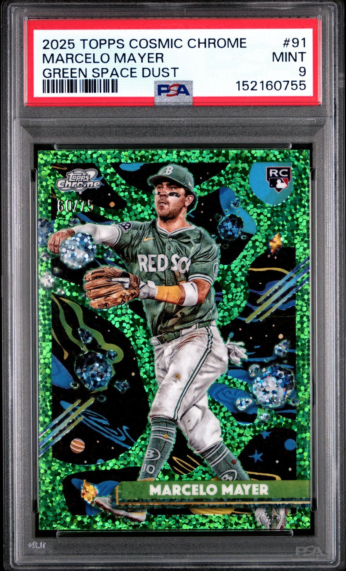 2025 Topps Cosmic Chrome Marcelo Mayer #91 (Green Space Dust) Mint 9 front
