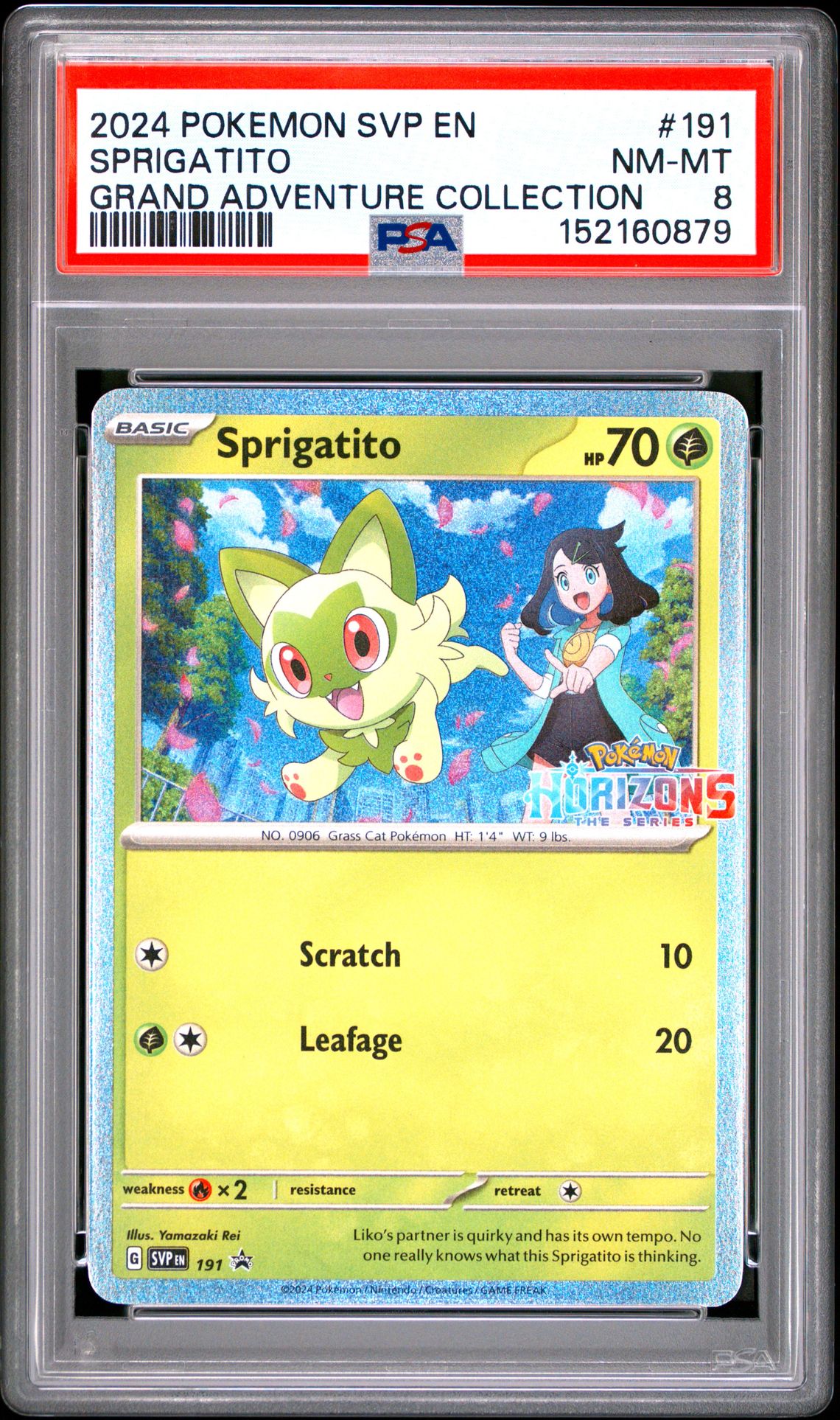 2024 Pokemon Svp En-Sv Black Star Promo Sprigatito #191 (Grand Adventure Collection) Nm-Mt 8 front