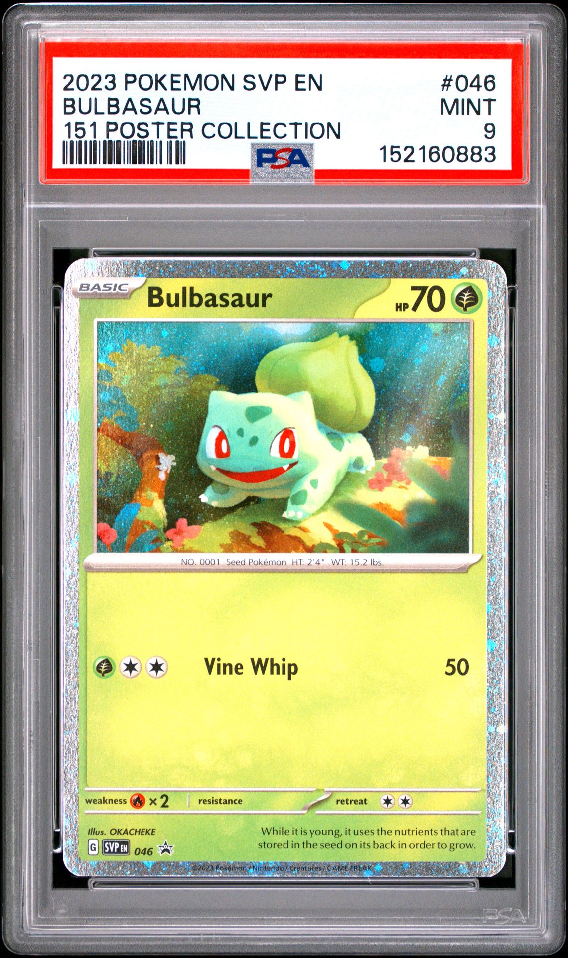 2023 Pokemon Svp En-Sv Black Star Promo Bulbasaur #046 (151 Poster Collection) Mint 9 front