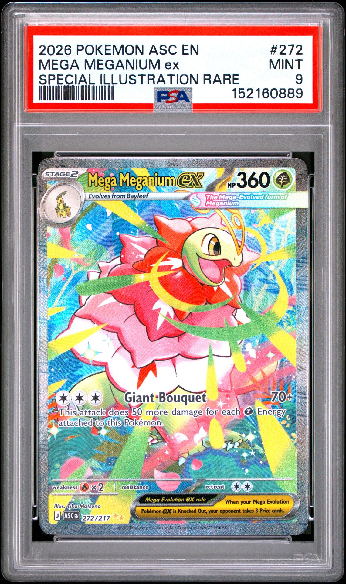 2026 Pokemon Asc En-Ascended Heroes Mega Meganium Ex #272 (Special Illustration Rare) Mint 9 front