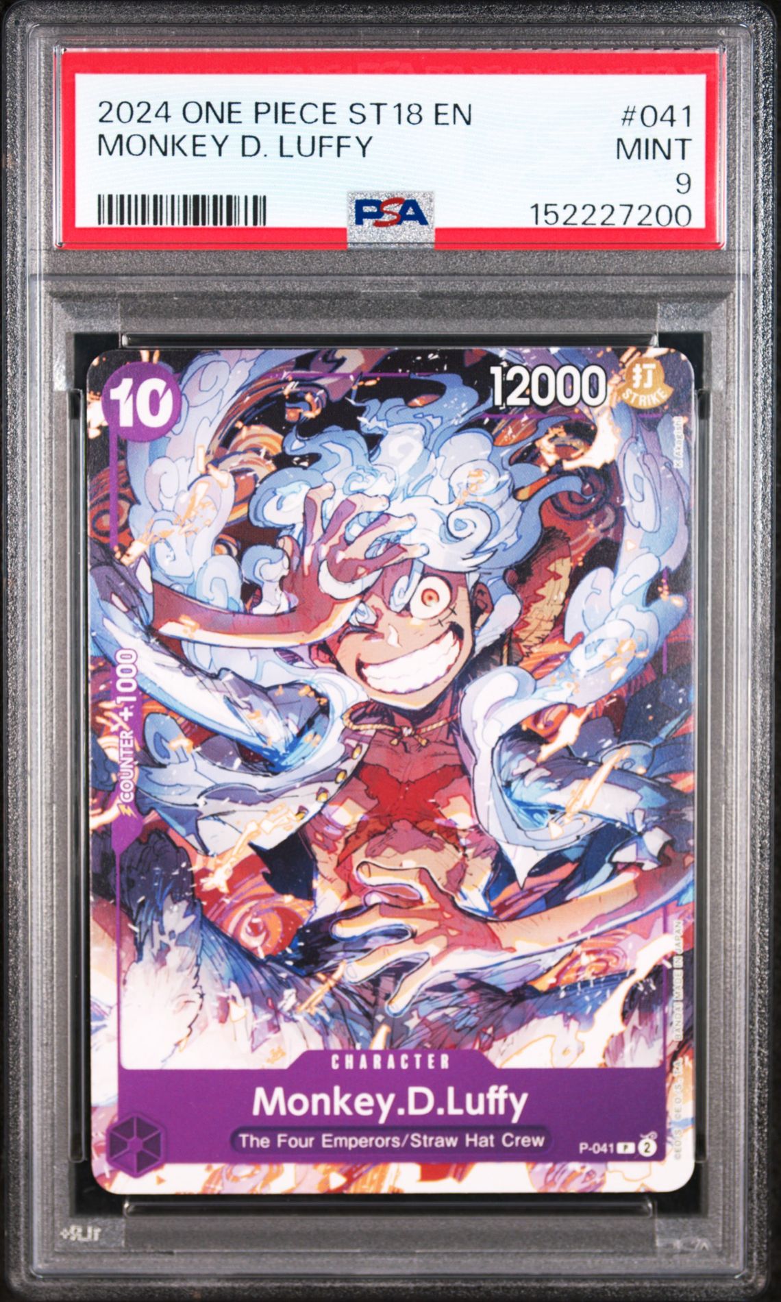 2024 One Piece Starter Deck St18-Purple Monkey D. Luffy Monkey D. Luffy #041 Mint 9 front