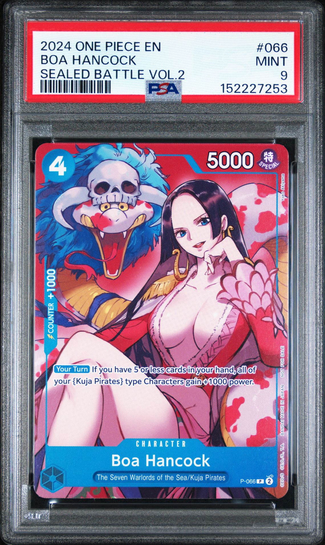 2024 One Piece Promos Boa Hancock #066 (Sealed Battle Vol.2) Mint 9 front