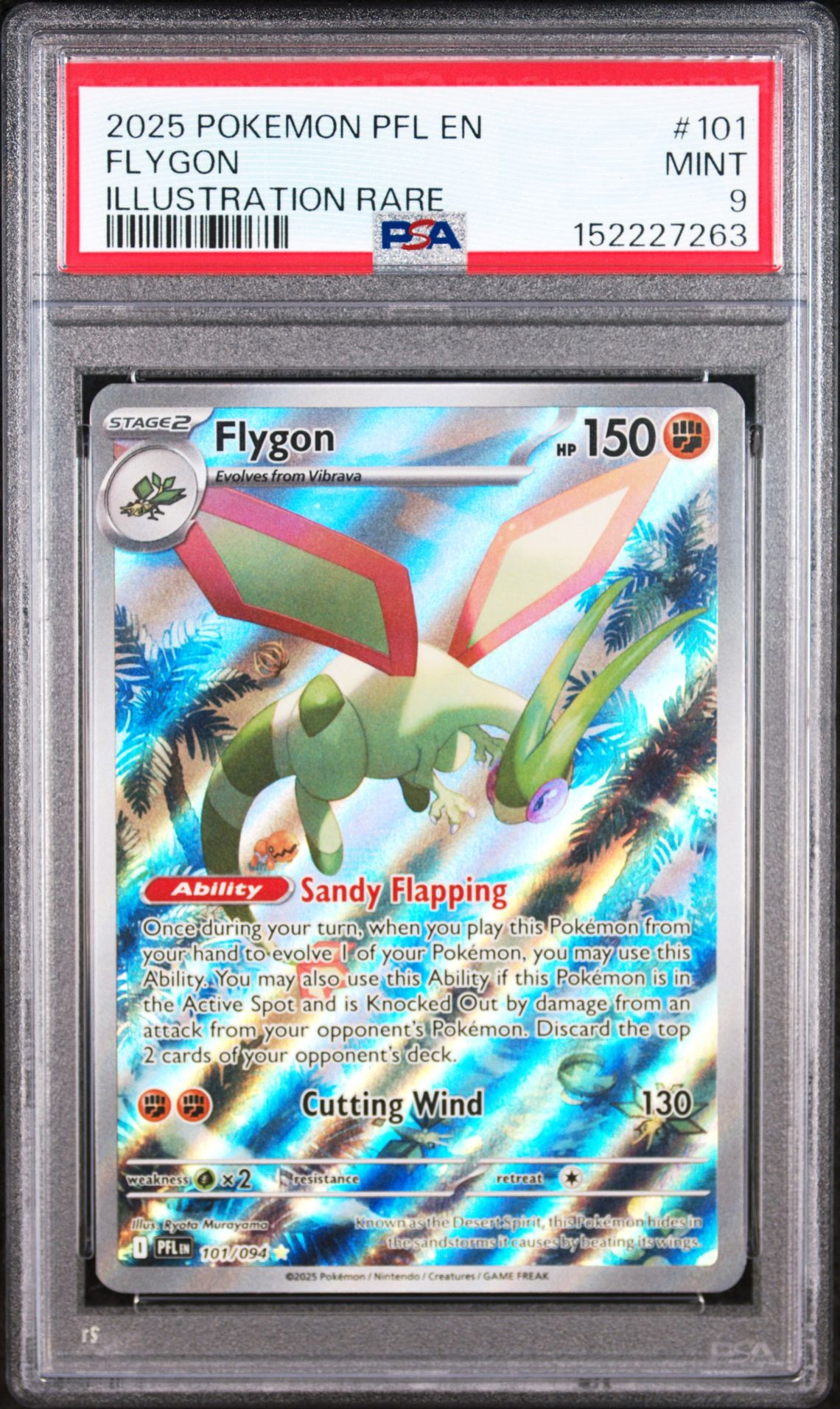 2025 Pokemon Pfl En-Phantasmal Flames Flygon #101 (Illustration Rare) Mint 9 front