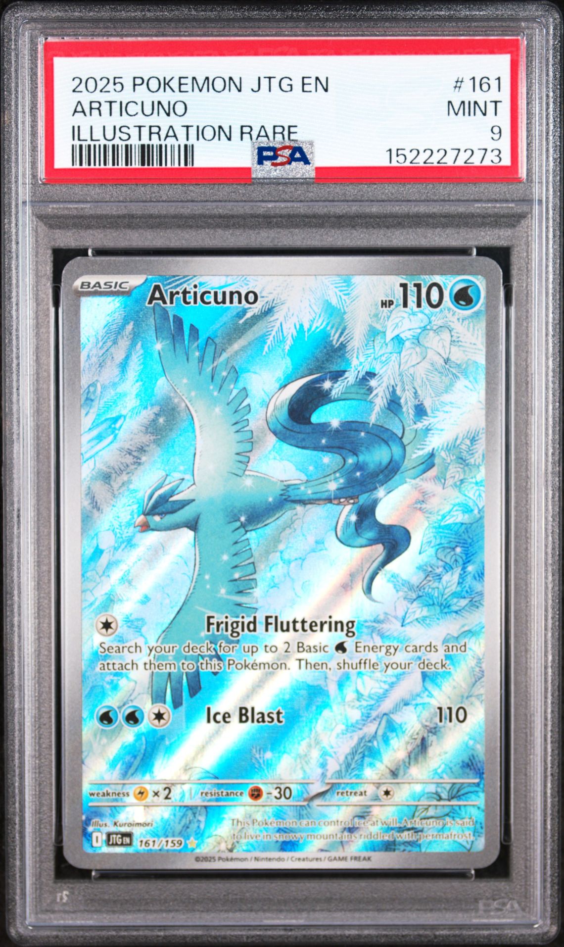 2025 Pokemon Jtg En-Journey Together Articuno #161 (Illustration Rare) Mint 9 front