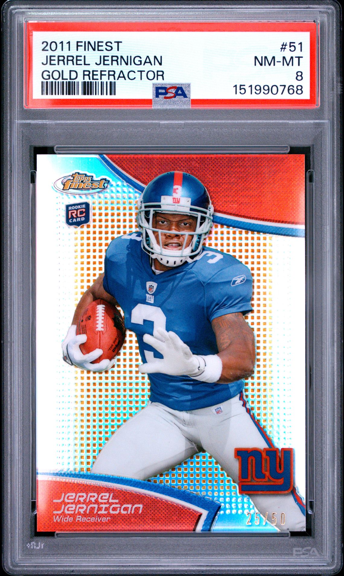 2011 Finest Jerrel Jernigan #51 (Gold Refractor) Nm-Mt 8 front