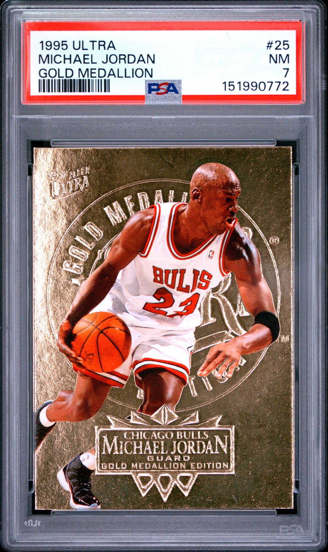 1995 Ultra Michael Jordan #25 (Gold Medallion) Nm 7 front