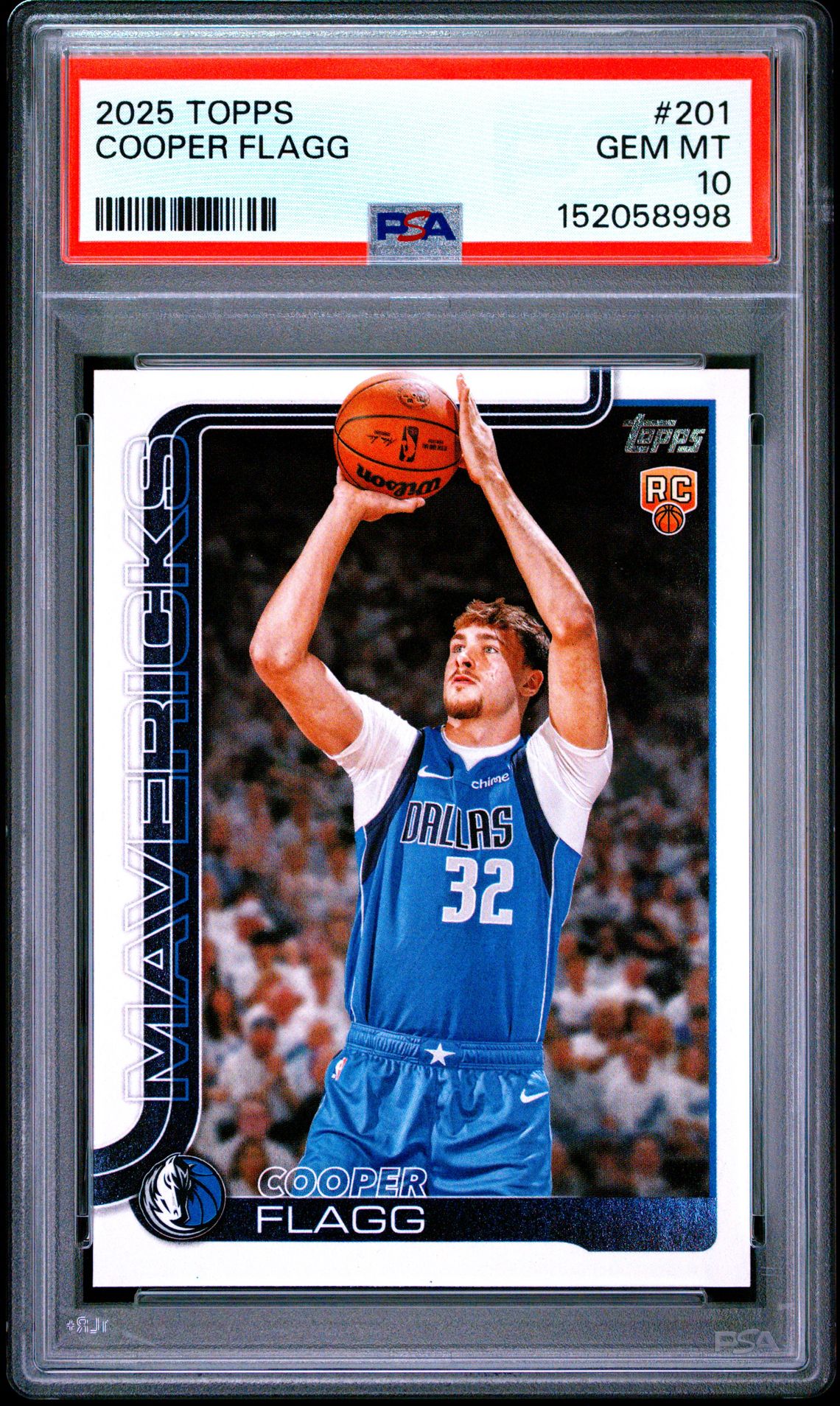 2025 Topps Cooper Flagg #201 Gem Mt 10 front