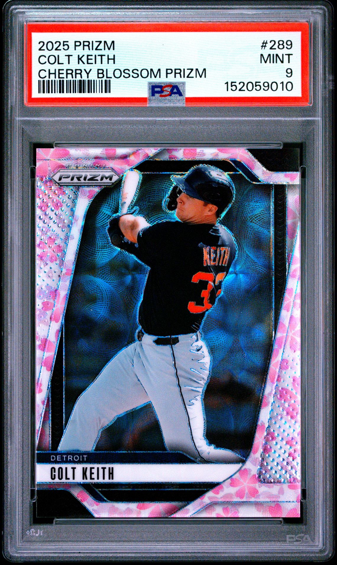 2025 Panini Prizm Colt Keith #289 (Cherry Blossom Prizm) Mint 9 front