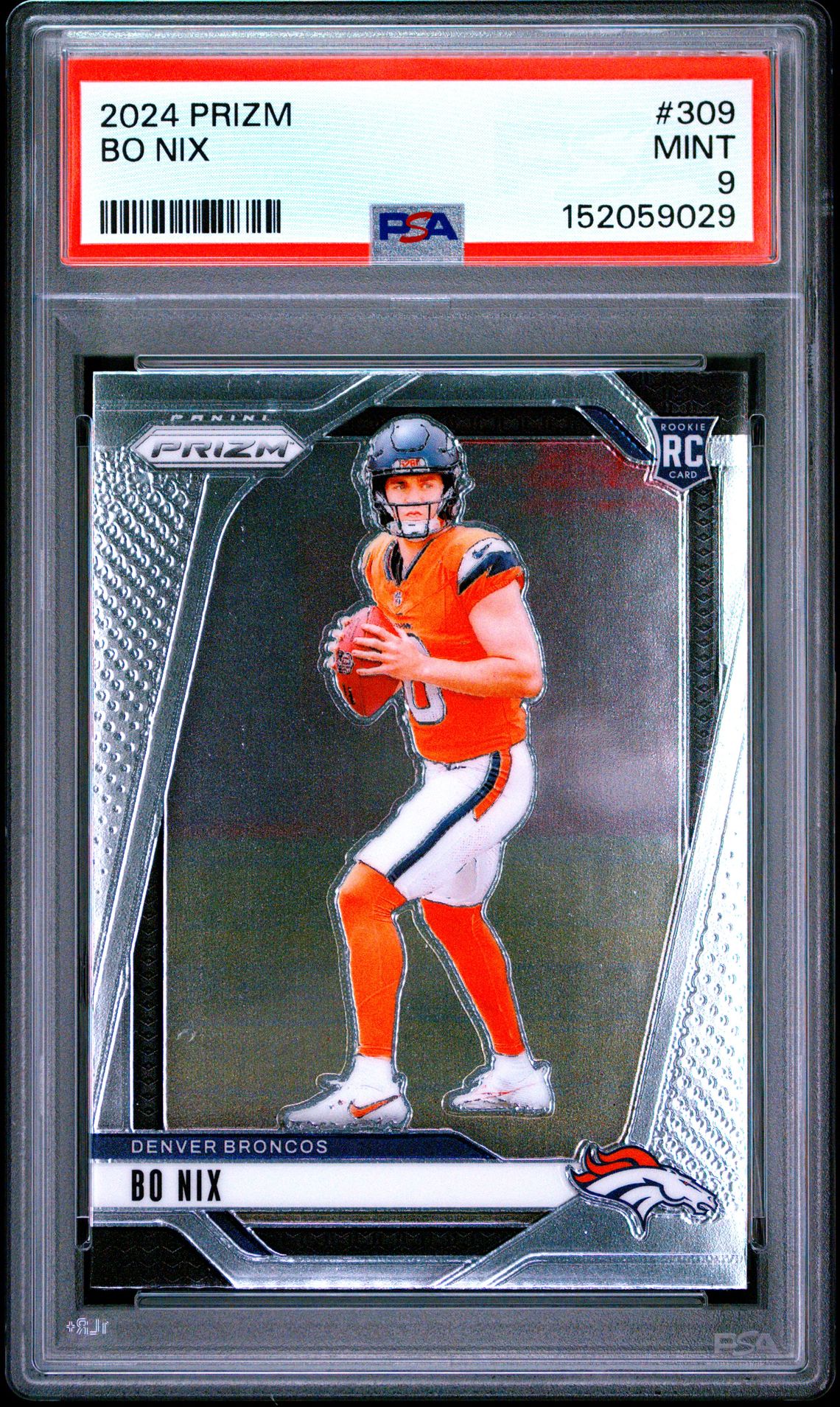 2024 Panini Prizm Bo Nix #309 Mint 9 front