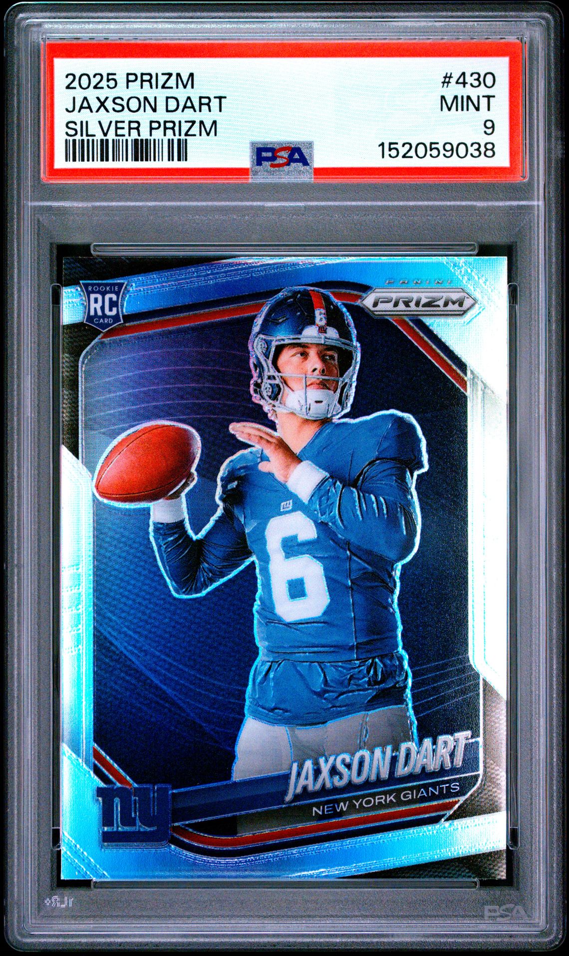 2025 Panini Prizm Jaxson Dart #430 (Silver Prizm) Mint 9 front