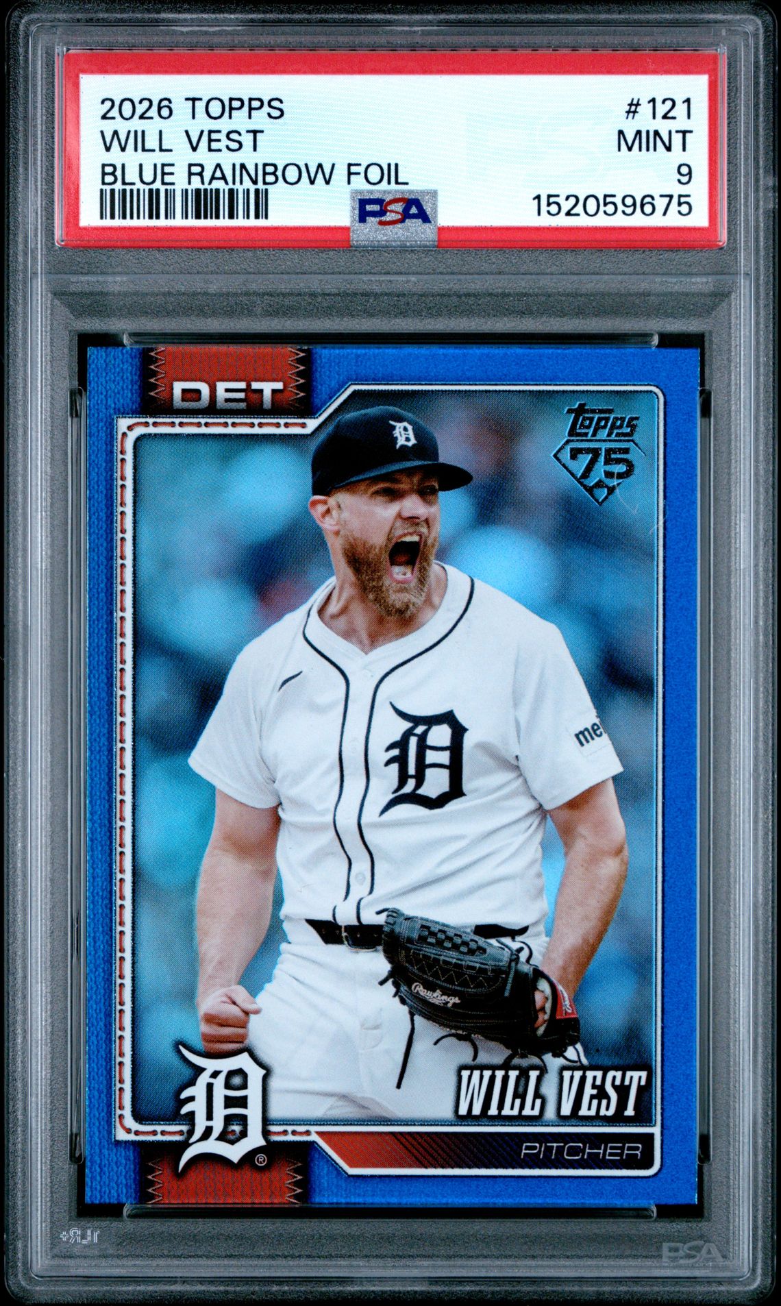2026 Topps Will Vest #121 (Blue Rainbow Foil) Mint 9 front