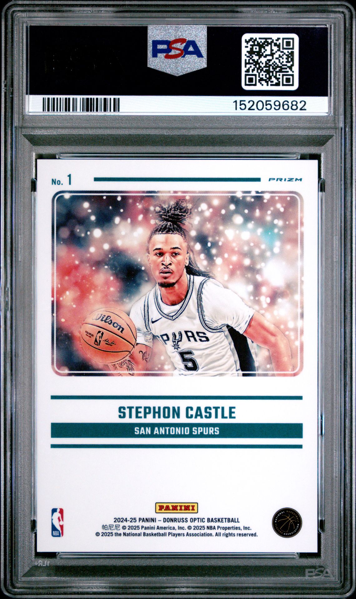 2024 Panini Donruss Optic Mythical Stephon Castle #1 Mint 9 back