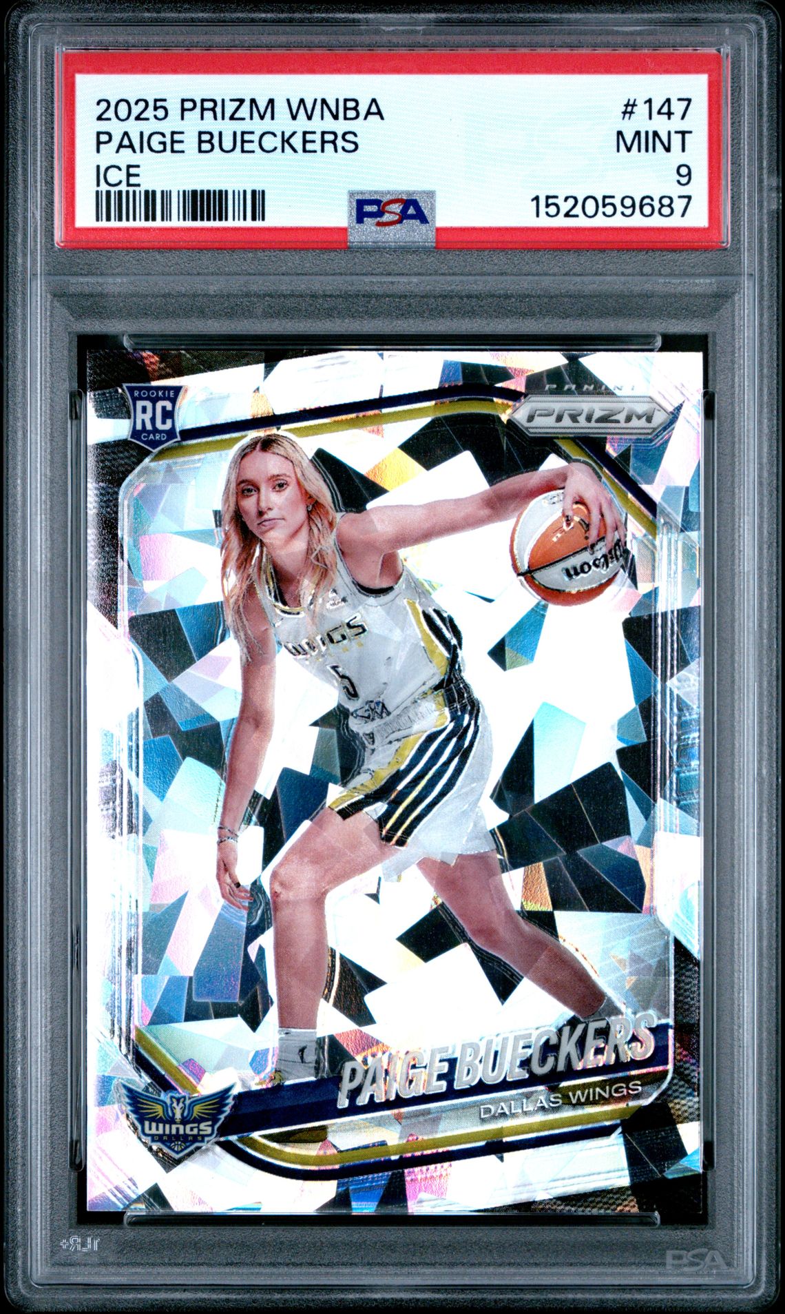 2025 Panini Prizm Wnba Paige Bueckers #147 (Ice) Mint 9 front