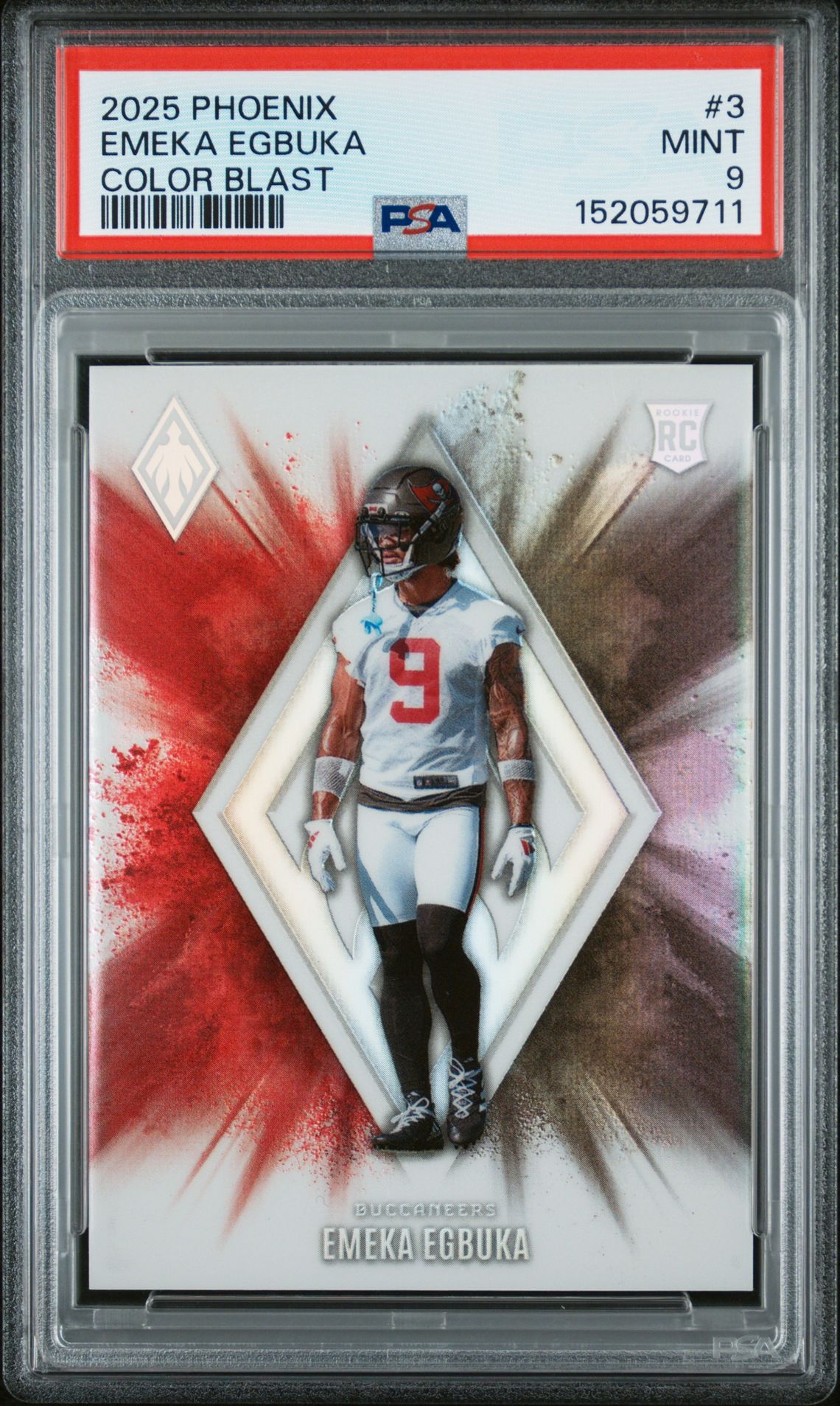 2025 Panini Phoenix Color Blast Emeka Egbuka #3 Mint 9 front