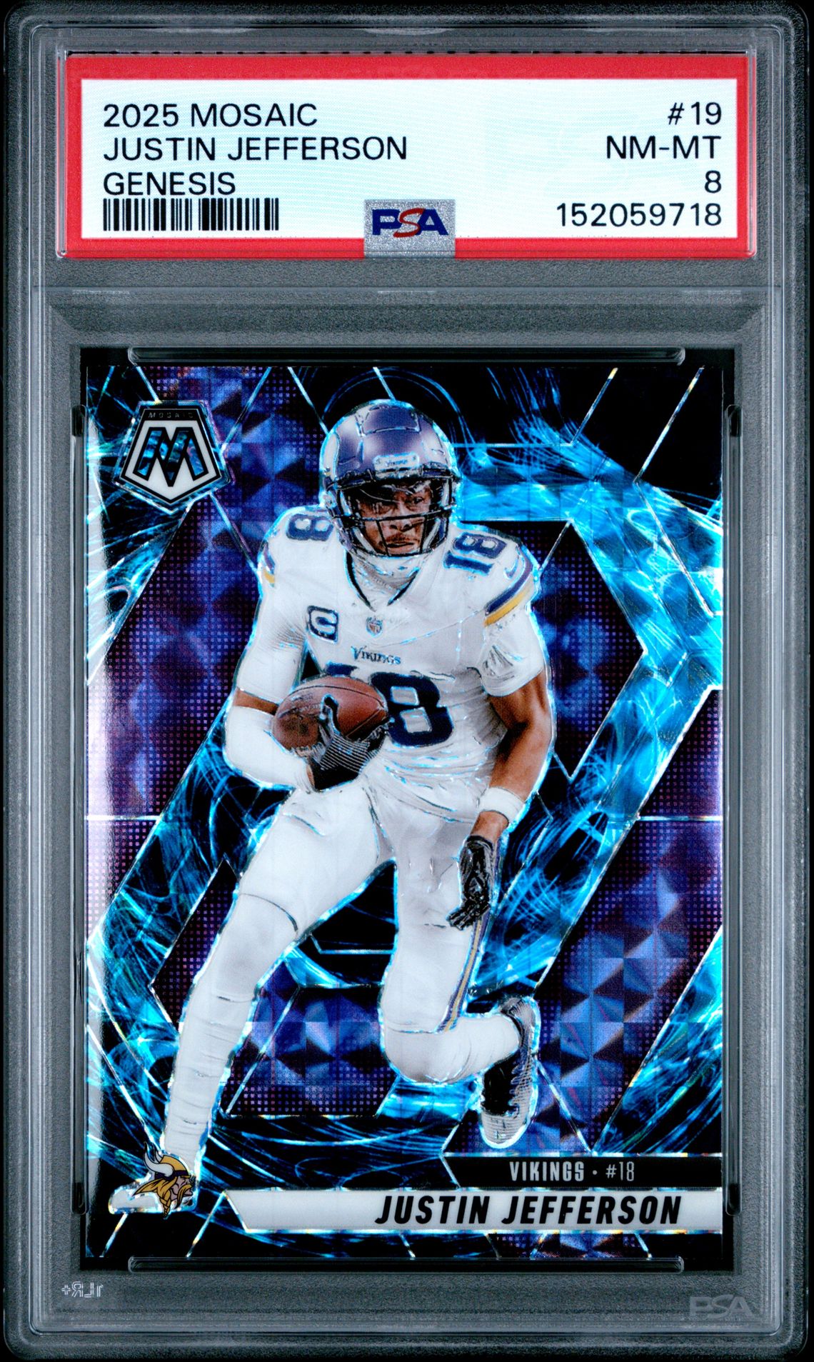 2025 Panini Mosaic Justin Jefferson #19 (Genesis) Nm-Mt 8 front