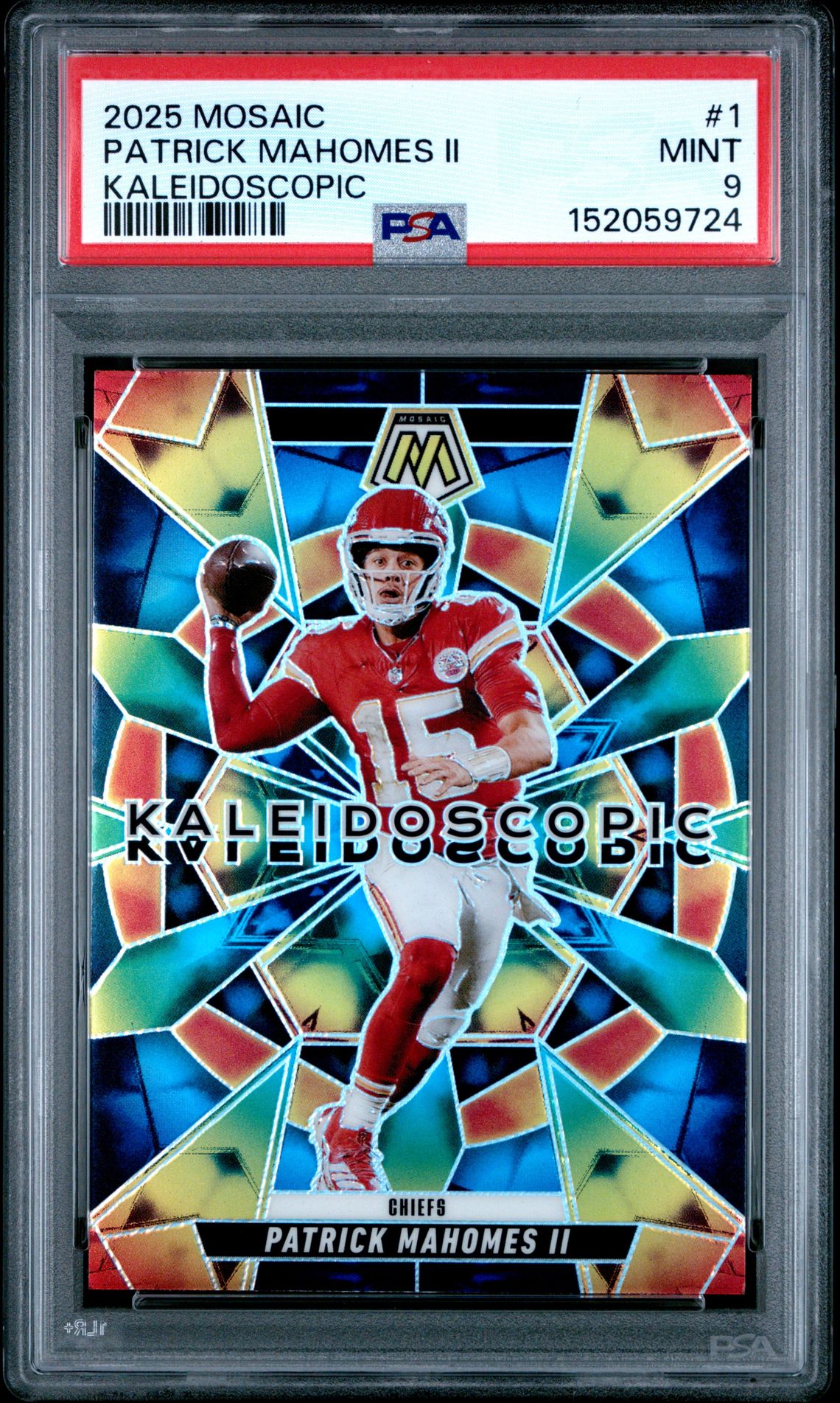 2025 Panini Mosaic Kaleidoscopic Patrick Mahomes Ii #1 Mint 9 front