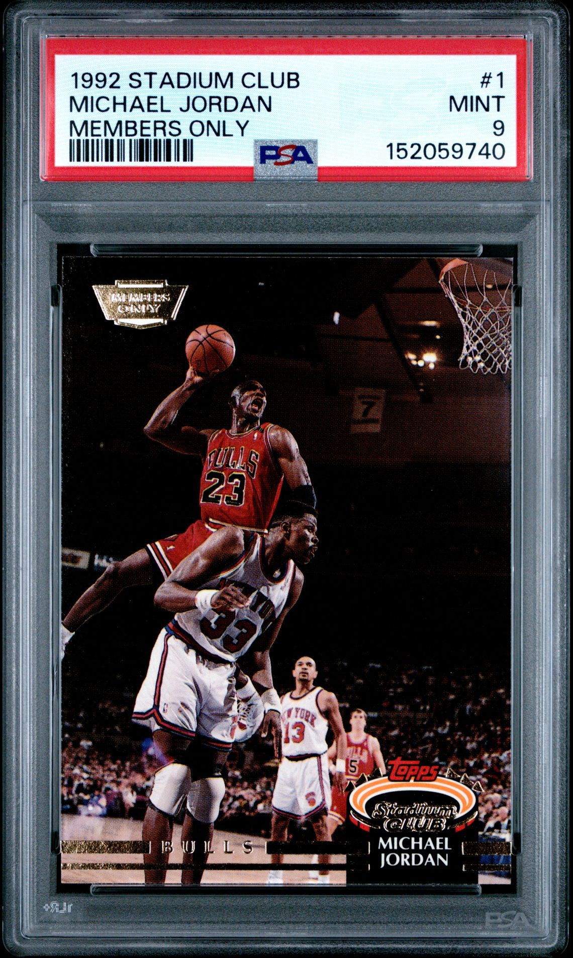 1992 Stadium Club Michael Jordan #1 (Members Only) Mint 9 front
