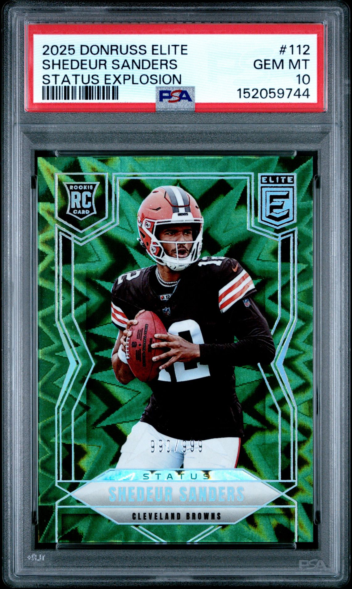 2025 Panini Donruss Elite Shedeur Sanders #112 (Status Explosion) Gem Mt 10 front