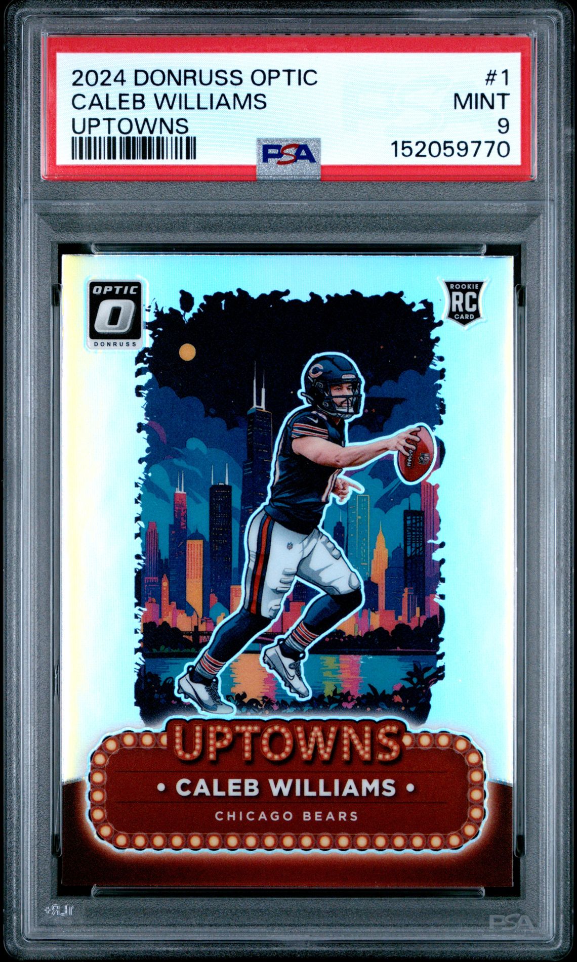 2024 Panini Donruss Optic Uptowns Caleb Williams #1 Mint 9 front