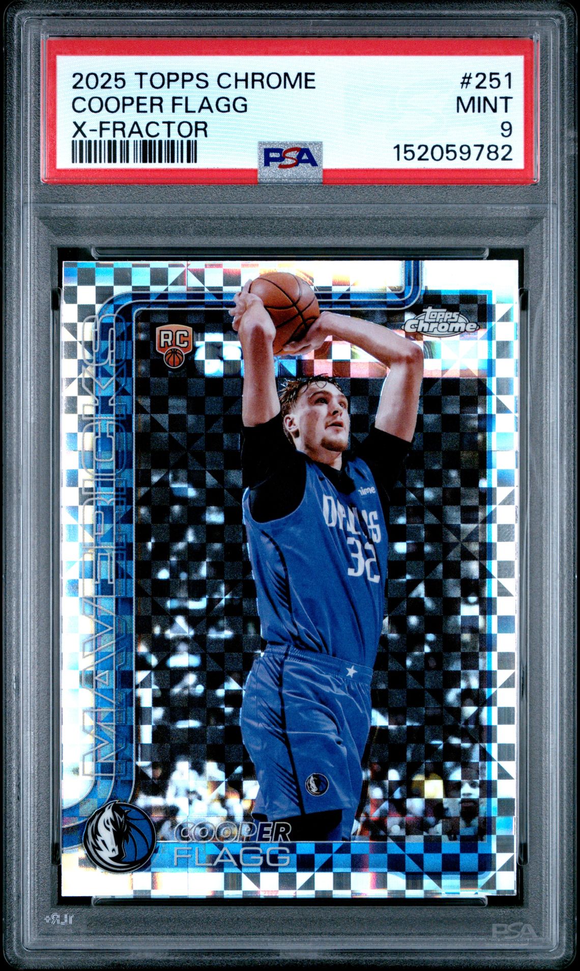 2025 Topps Chrome Cooper Flagg #251 (X-Fractor) Mint 9 front