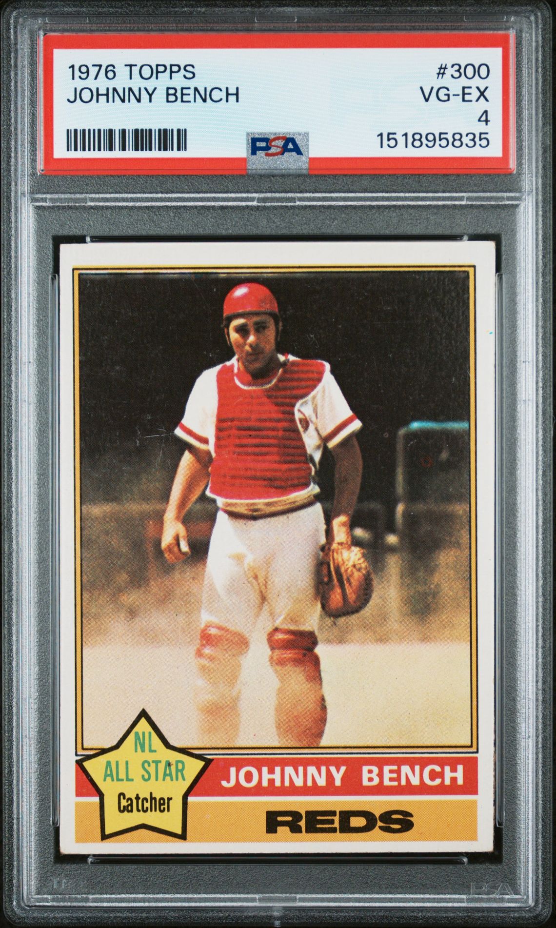 1976 Topps Johnny Bench #300 Vg-Ex 4 front