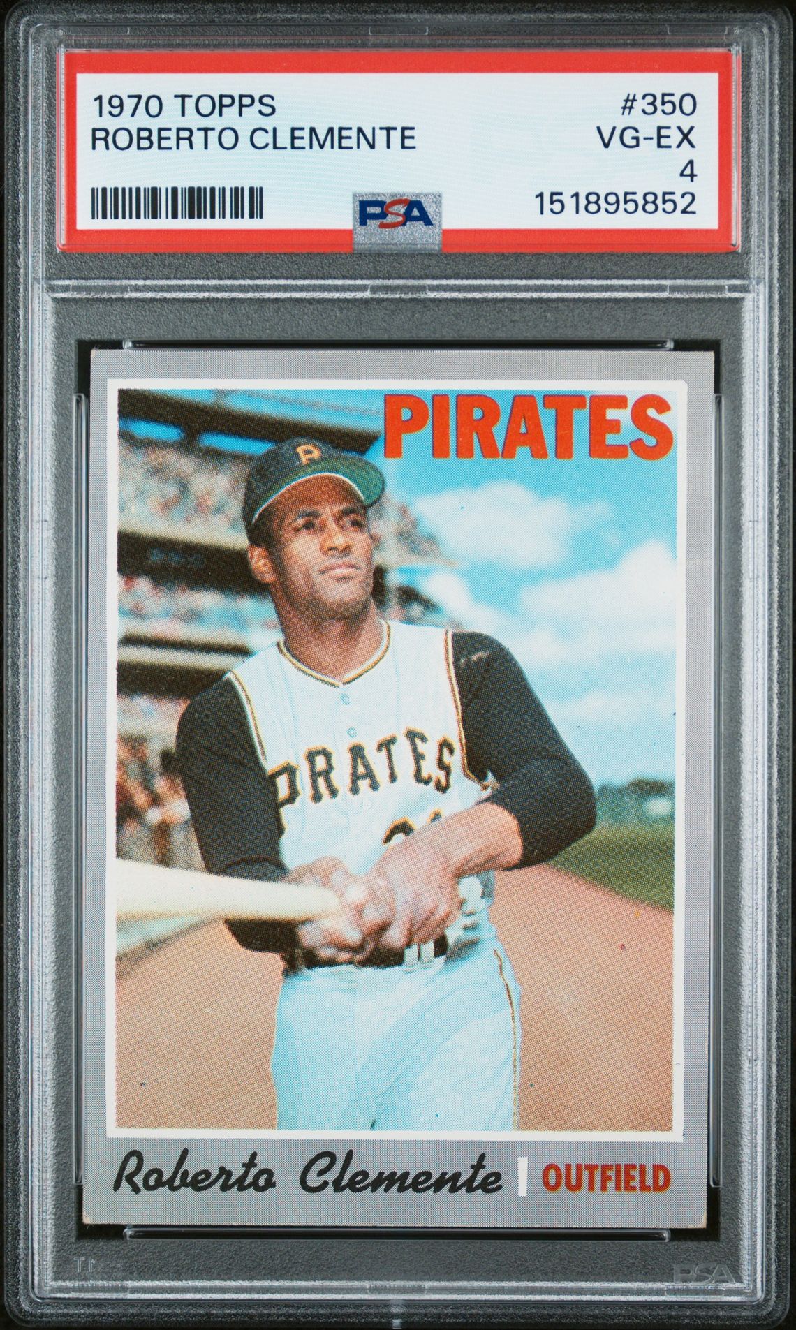 1970 Topps Roberto Clemente #350 Vg-Ex 4 front