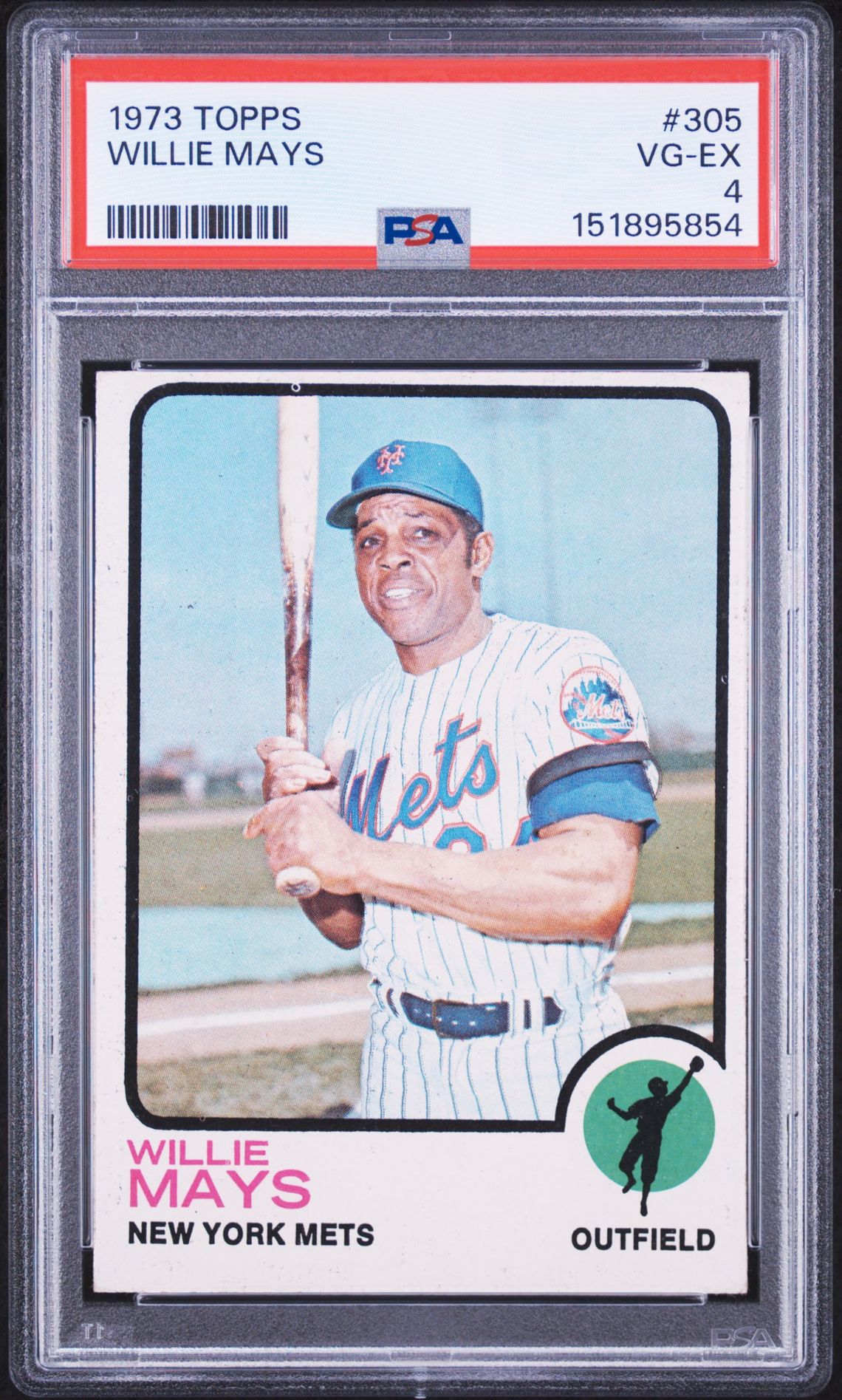 1973 Topps Willie Mays #305 Vg-Ex 4 front