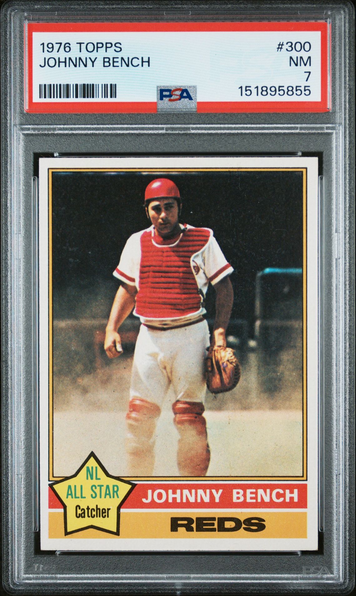 1976 Topps Johnny Bench #300 Nm 7 front