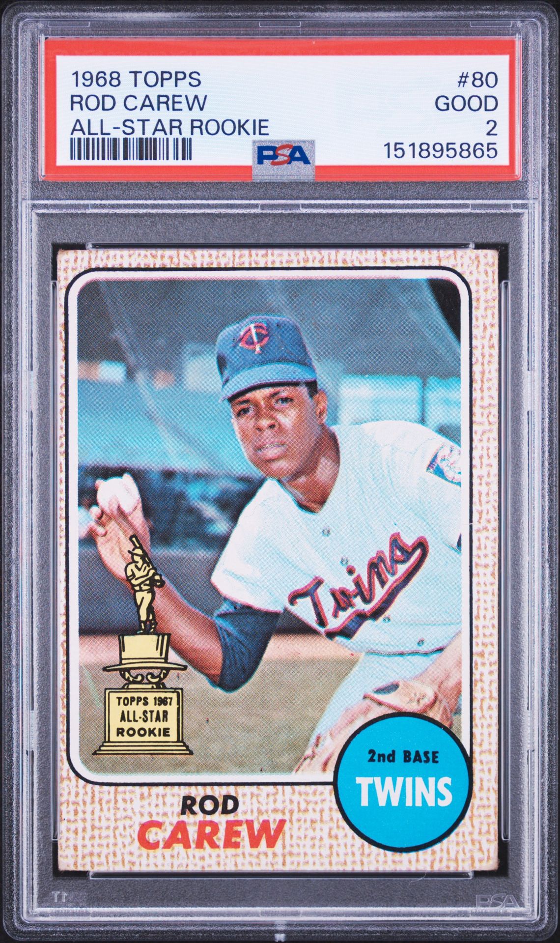 1968 Topps Rod Carew #80 (All-Star Rookie) Good 2 front