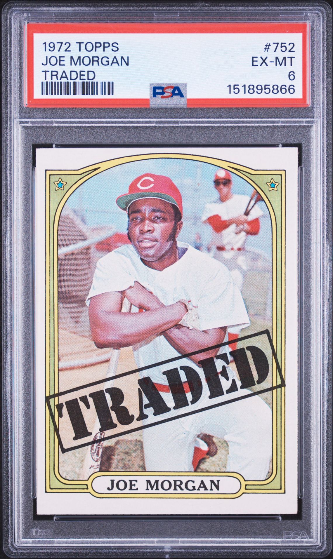 1972 Topps Joe Morgan #752 (Traded) Ex-Mt 6 front