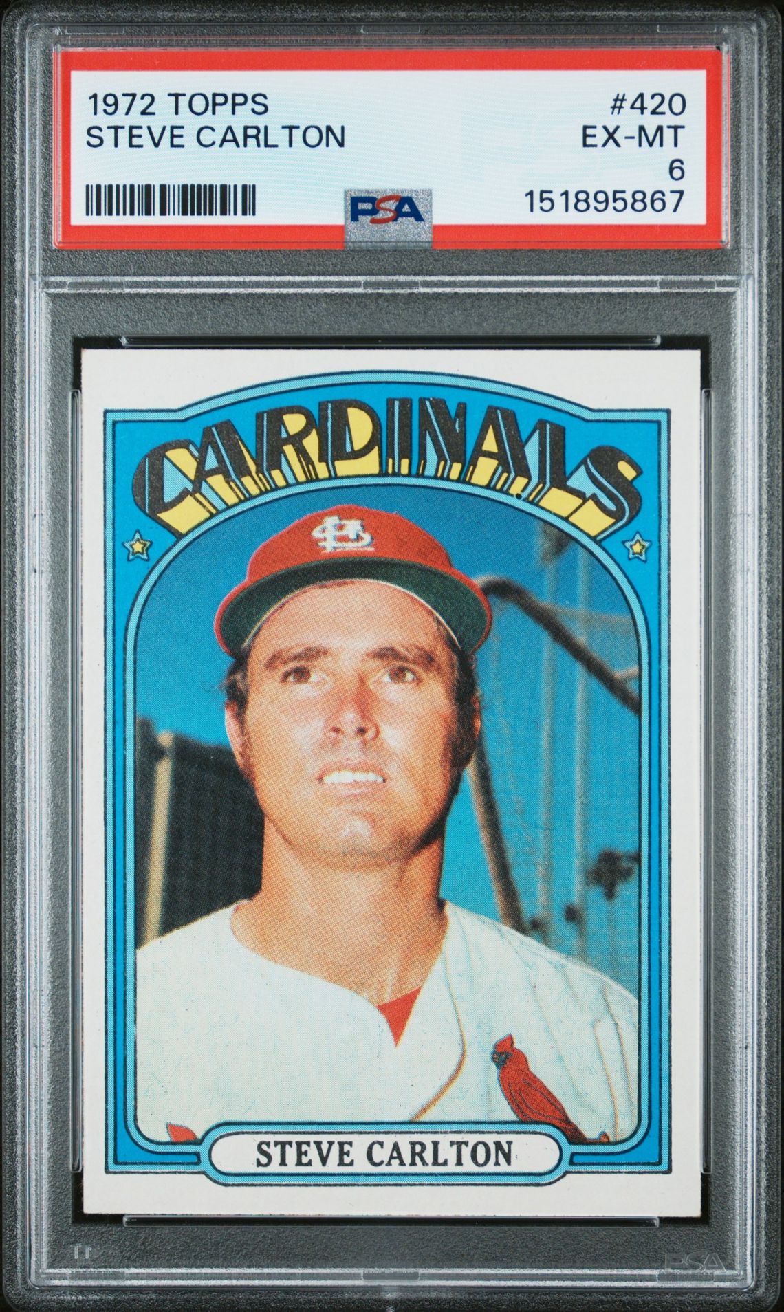 1972 Topps Steve Carlton #420 Ex-Mt 6 front