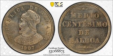 1907 1/2C KM-6 DDR MS63