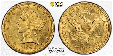 1894-O $5 MS62